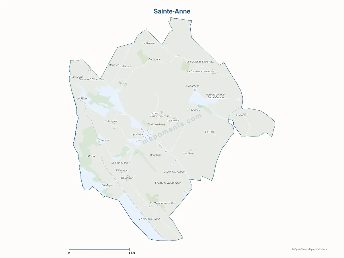 Carte de Sainte-Anne à personnaliser