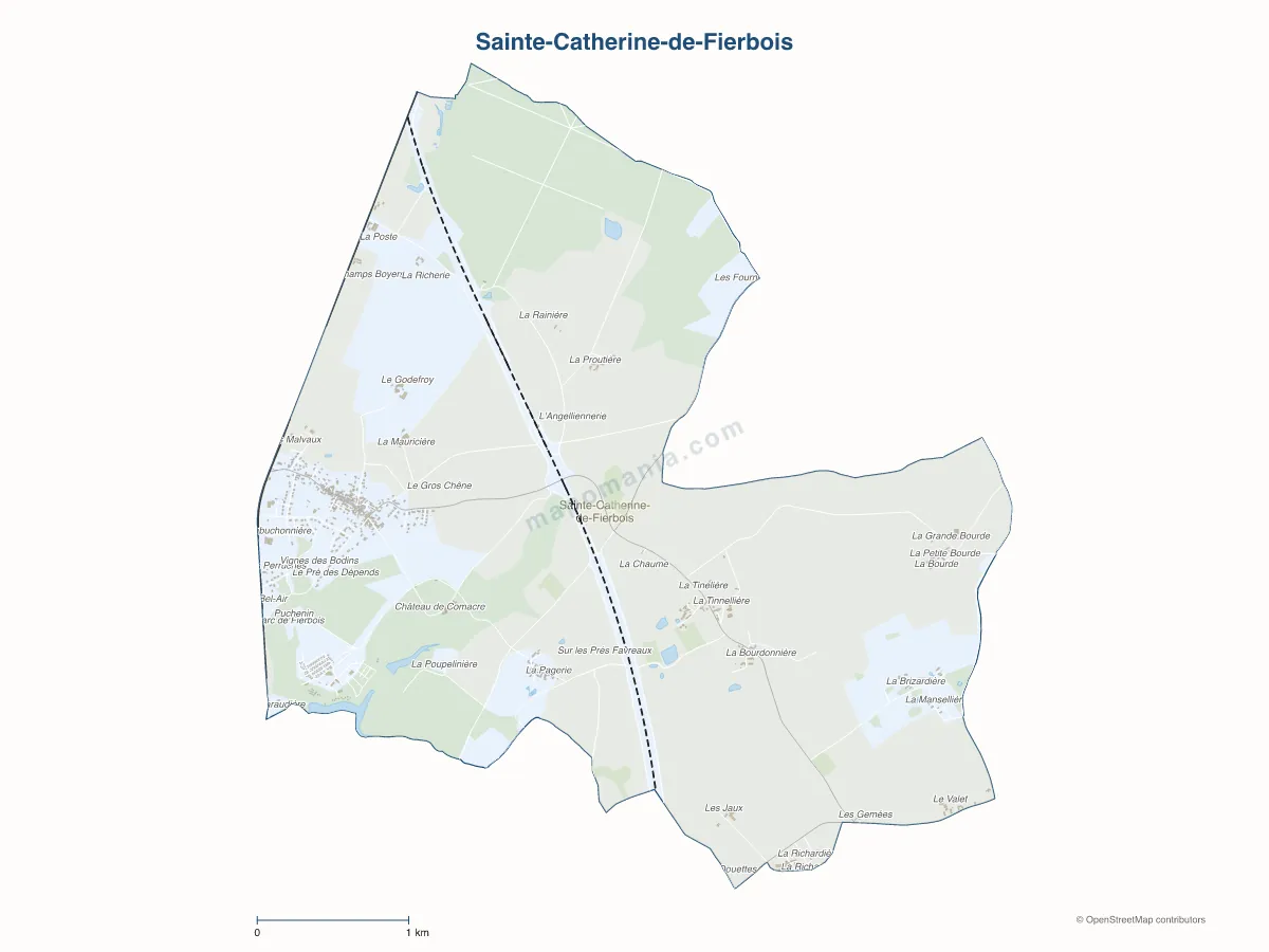 Carte de Sainte-Catherine-de-Fierbois à personnaliser