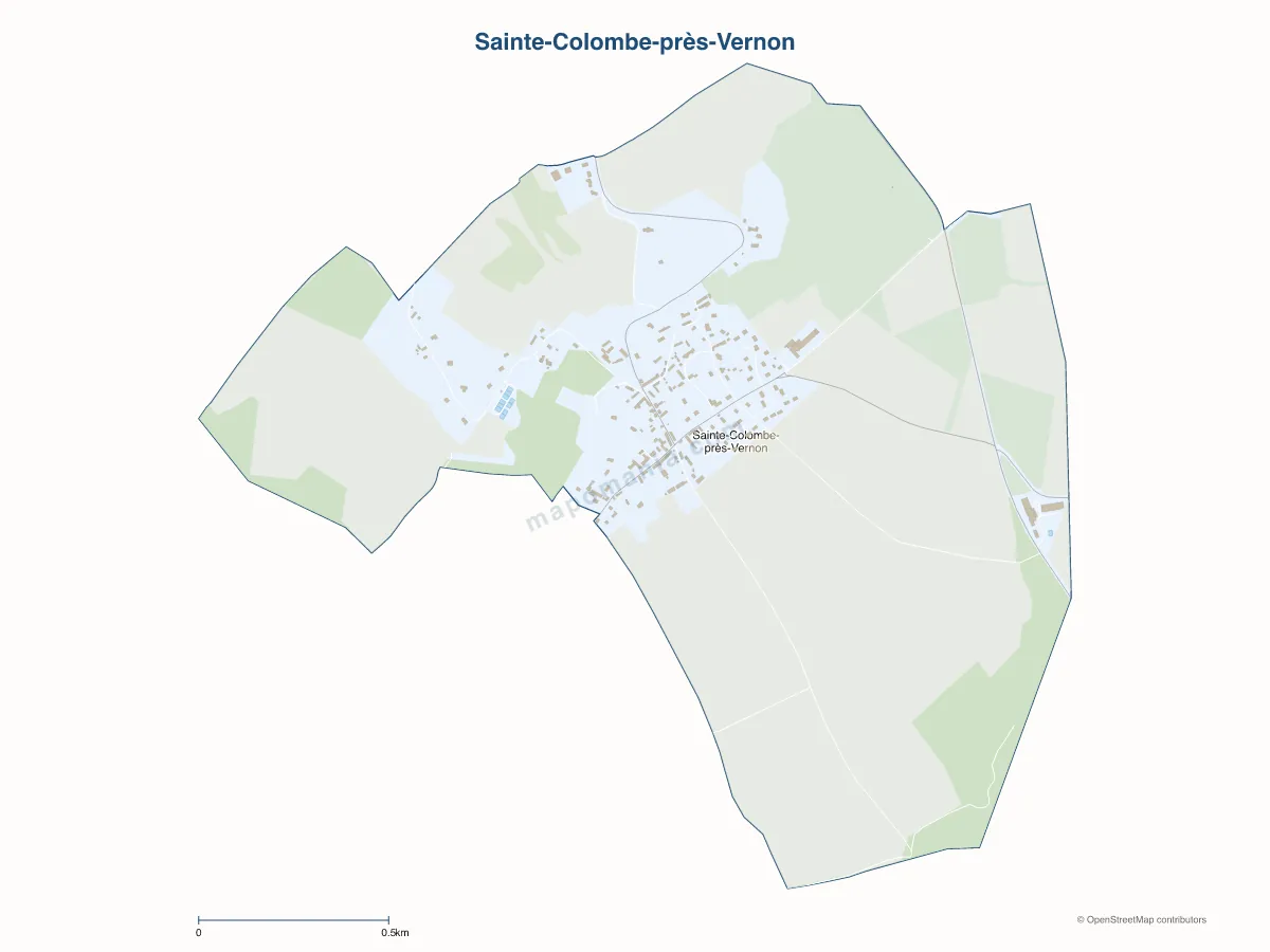 Carte de Sainte-Colombe-près-Vernon à personnaliser
