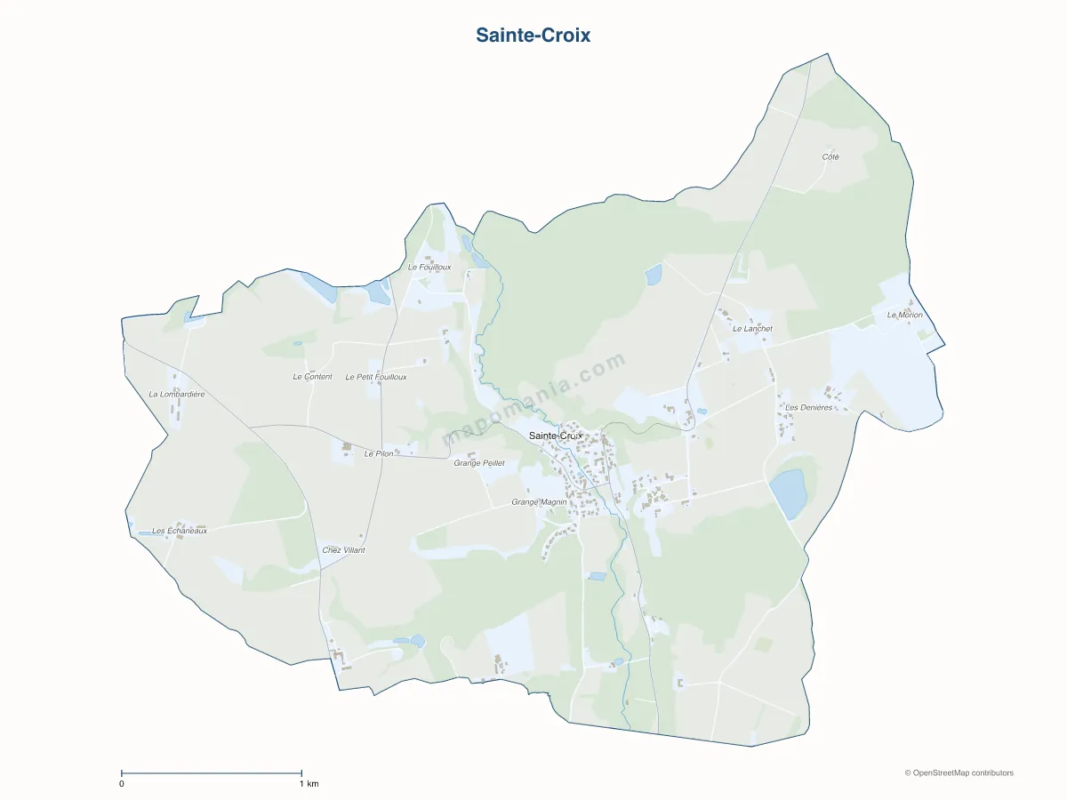 Carte de Sainte-Croix à personnaliser