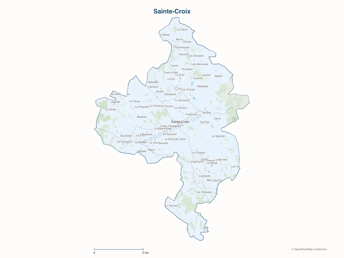 Carte de Sainte-Croix à personnaliser