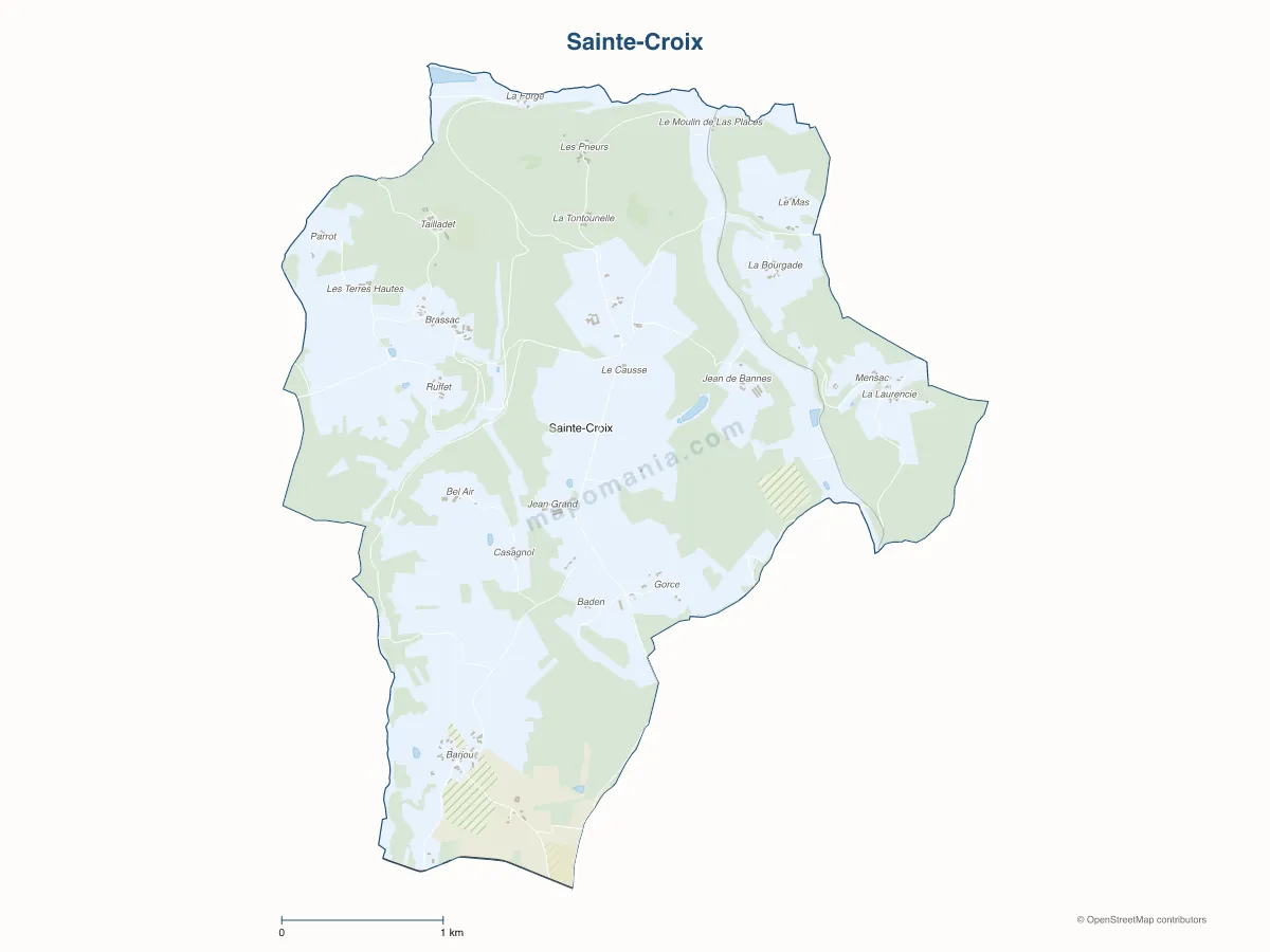Carte de Sainte-Croix à personnaliser