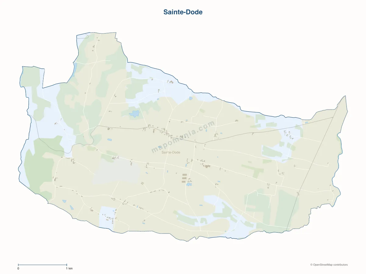 Carte de Sainte-Dode à personnaliser
