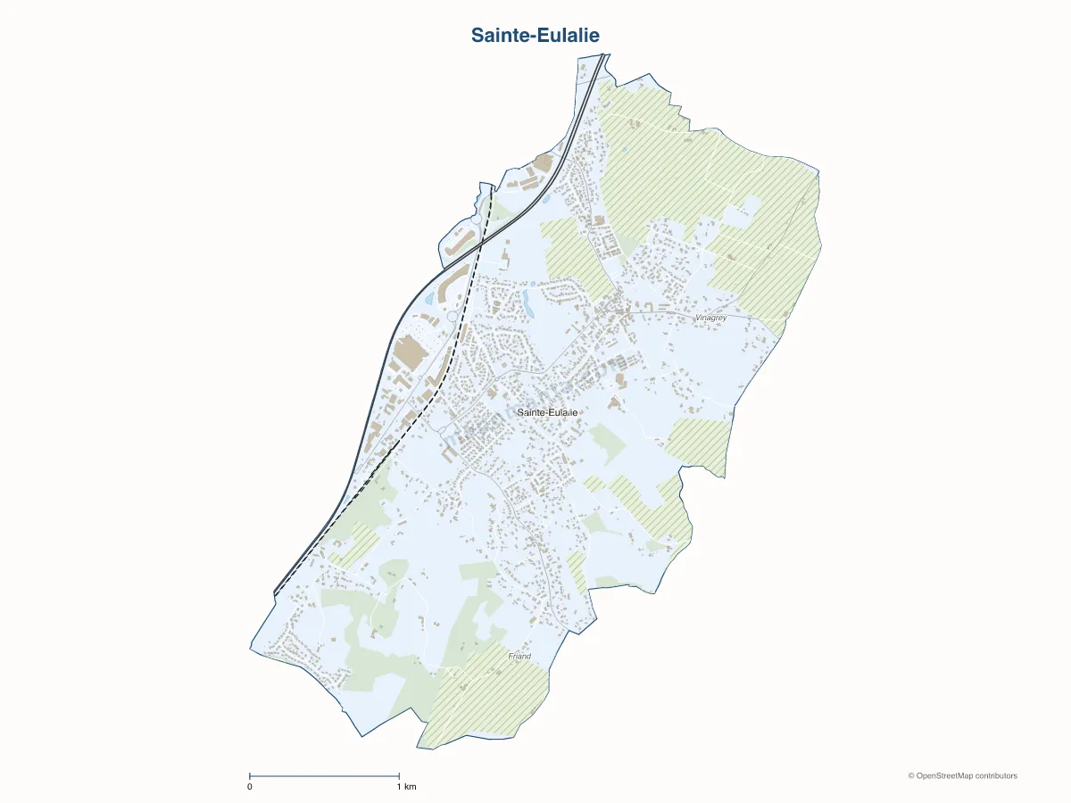 Carte de Sainte-Eulalie à personnaliser