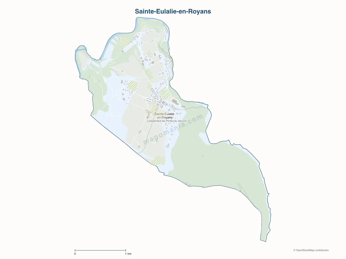 Carte de Sainte-Eulalie-en-Royans à personnaliser