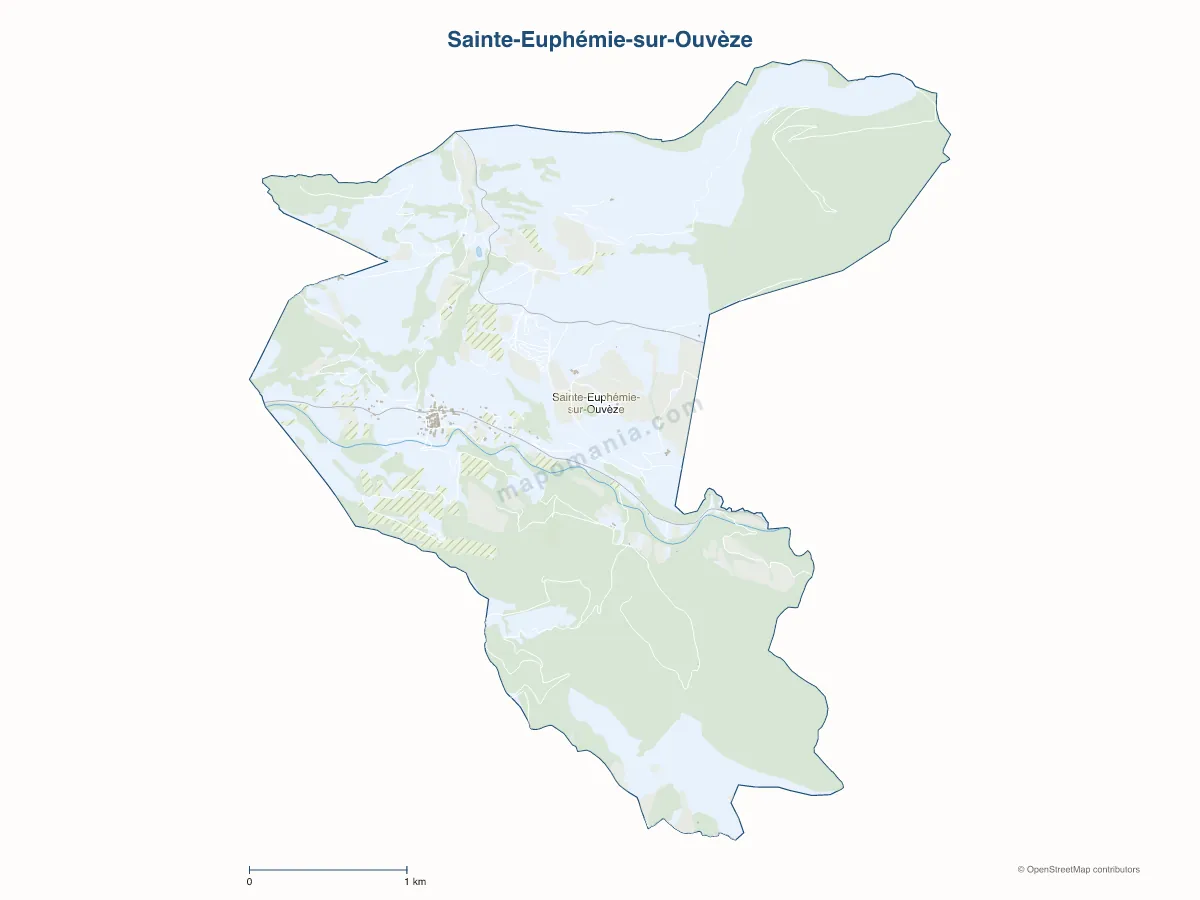 Carte de Sainte-Euphémie-sur-Ouvèze à personnaliser