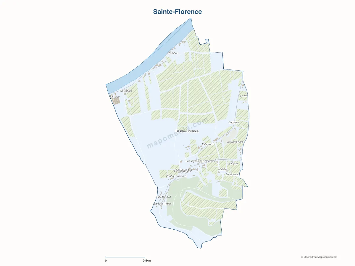 Carte de Sainte-Florence à personnaliser