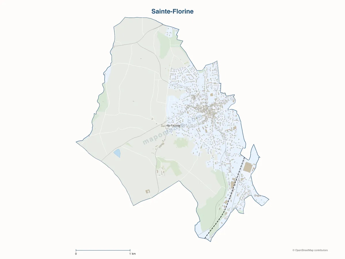 Carte de Sainte-Florine à personnaliser