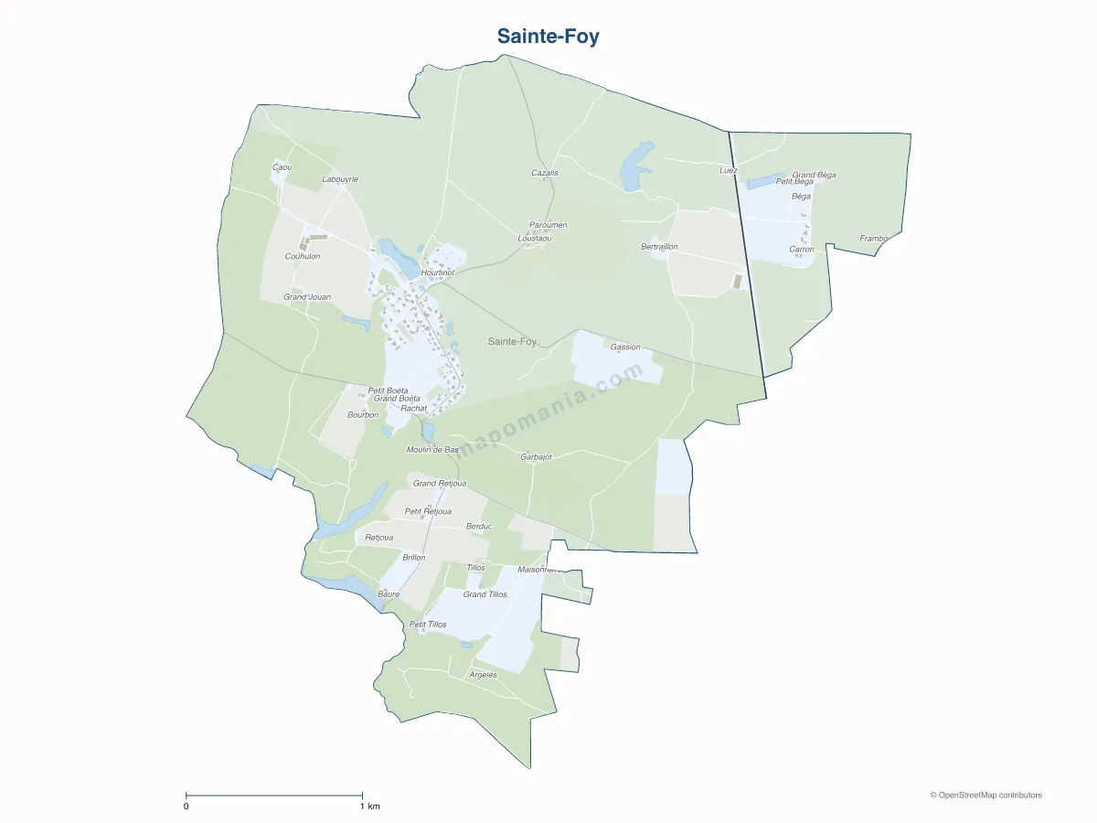 Carte de Sainte-Foy à personnaliser