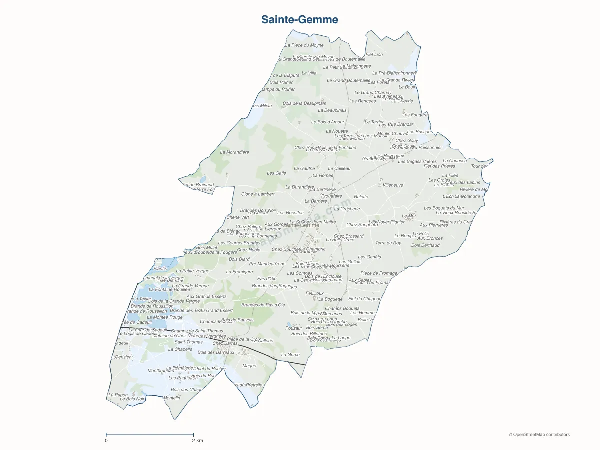 Carte de Sainte-Gemme à personnaliser