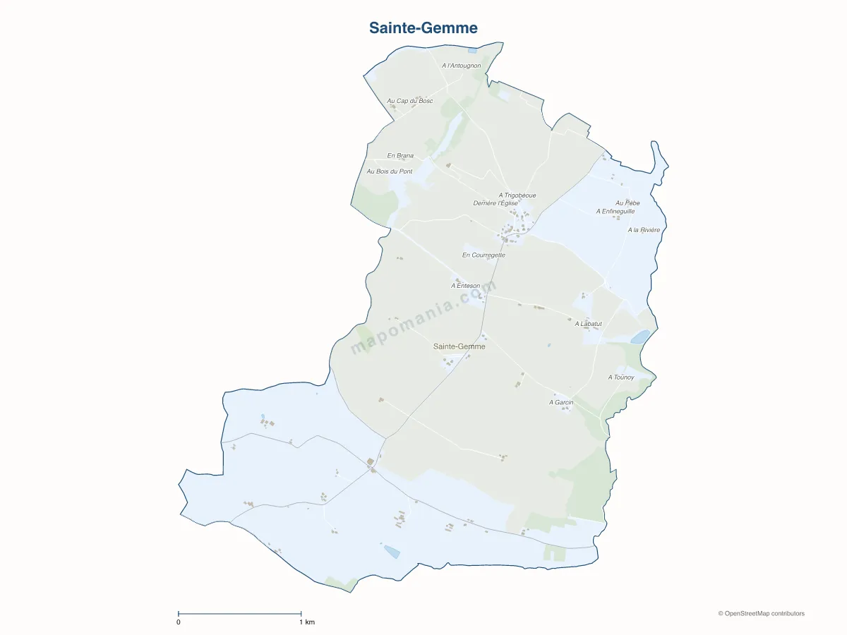 Carte de Sainte-Gemme à personnaliser