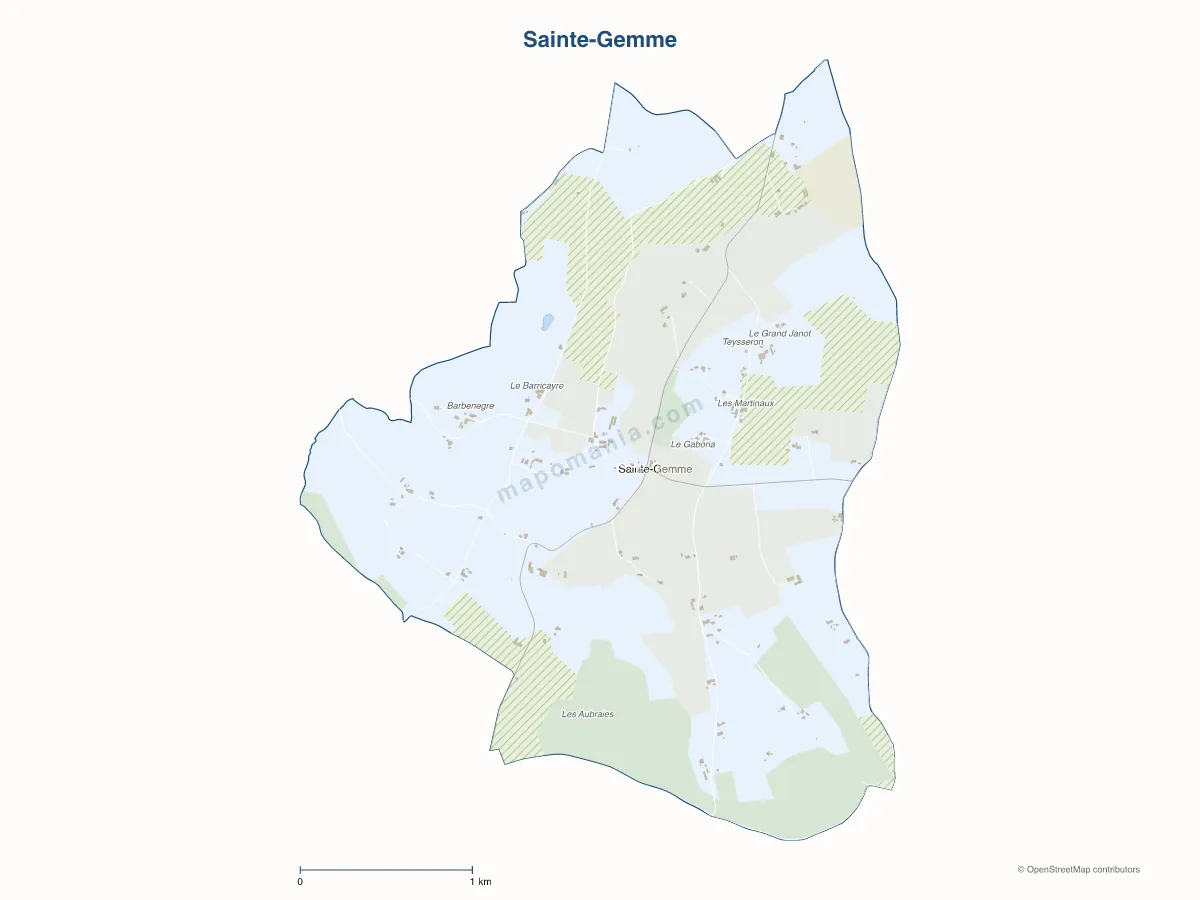 Carte de Sainte-Gemme à personnaliser