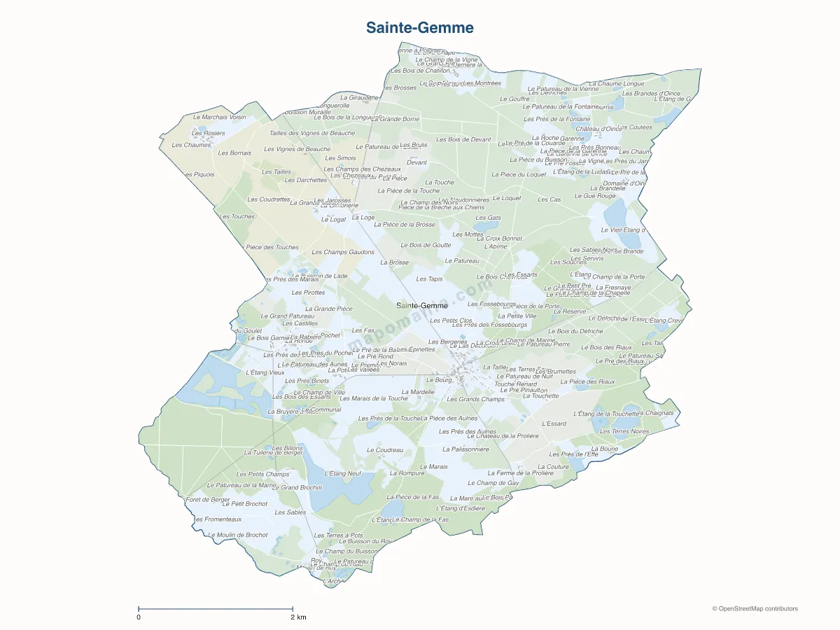 Carte de Sainte-Gemme à personnaliser
