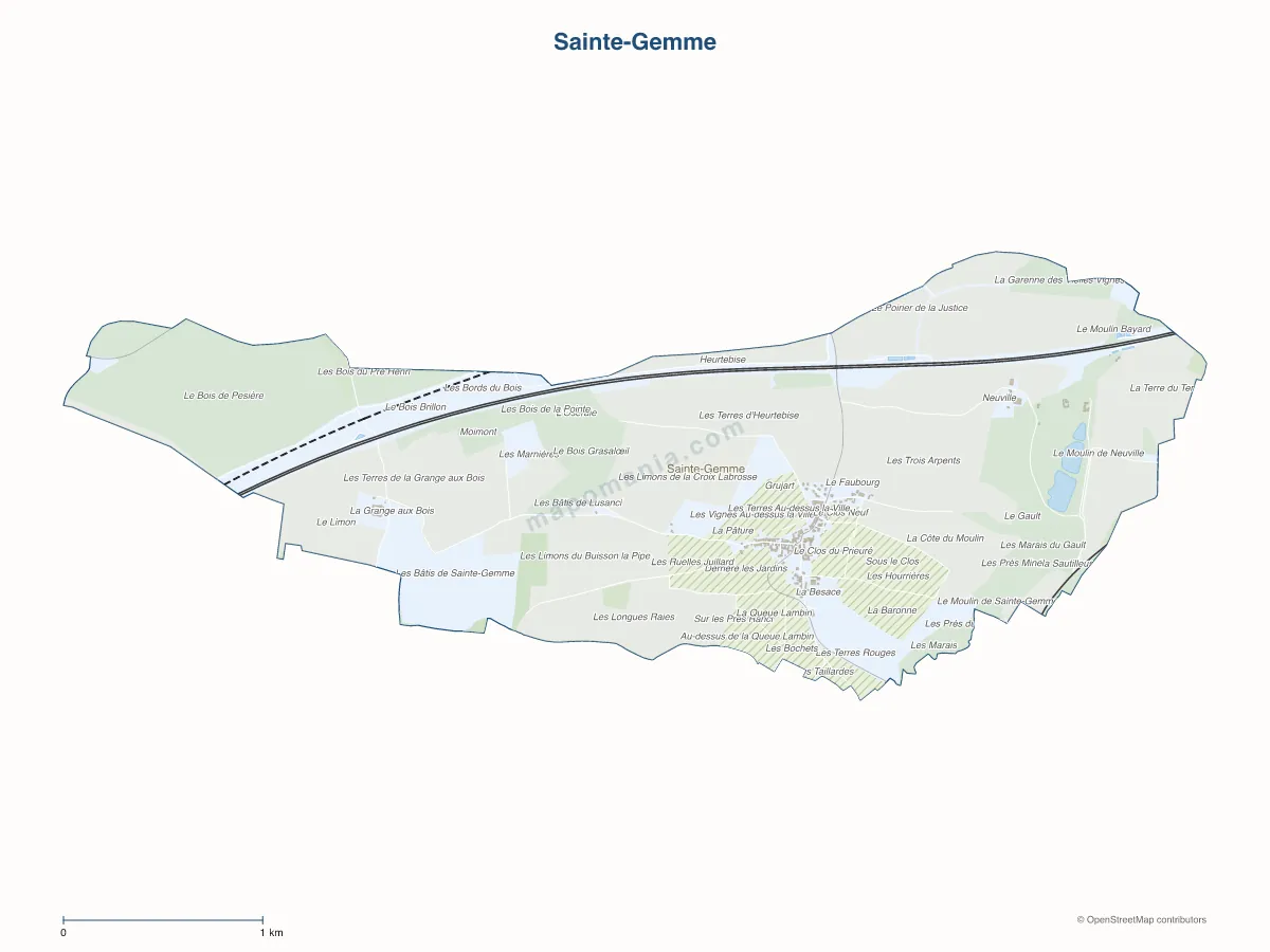 Carte de Sainte-Gemme à personnaliser