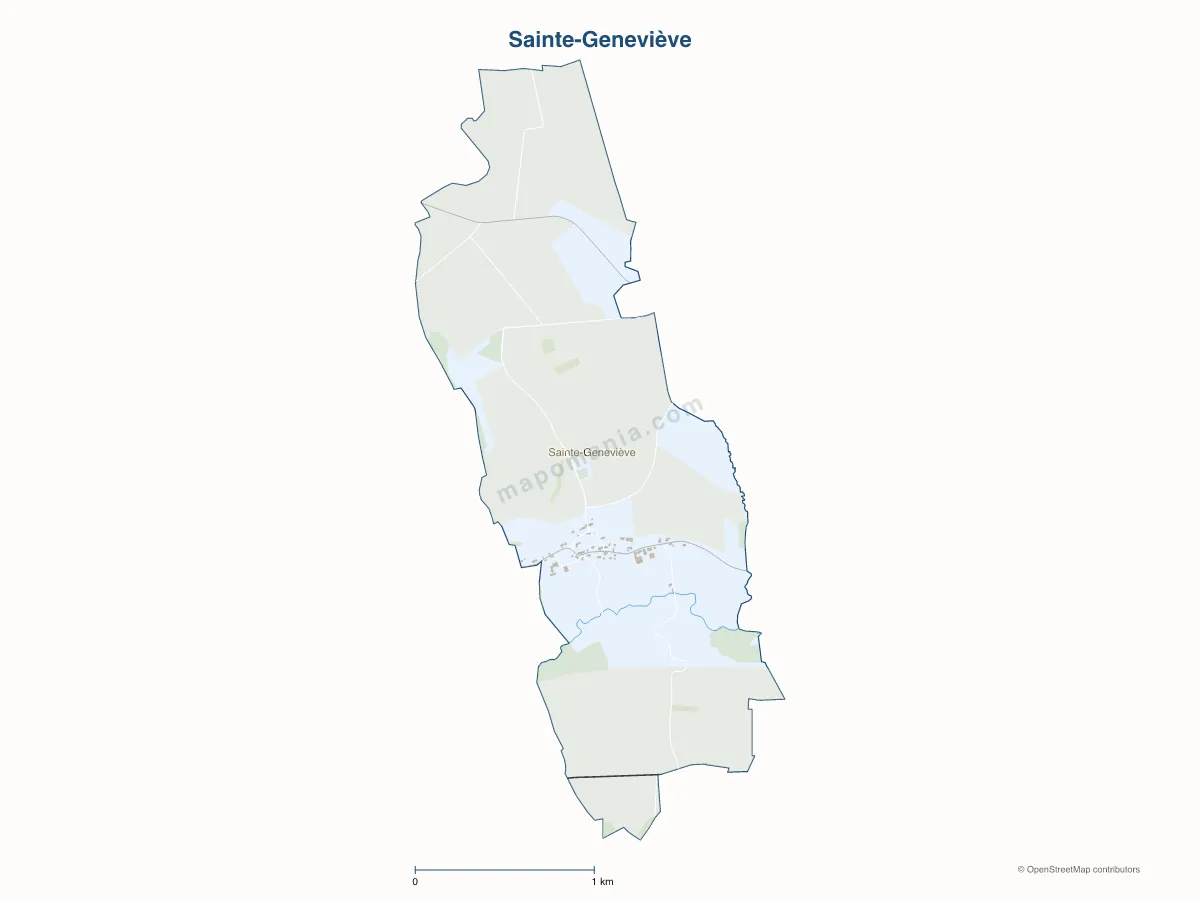 Carte de Sainte-Geneviève à personnaliser