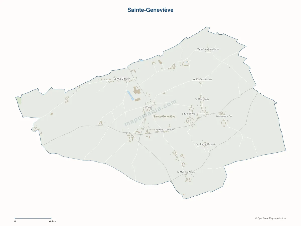 Carte de Sainte-Geneviève à personnaliser
