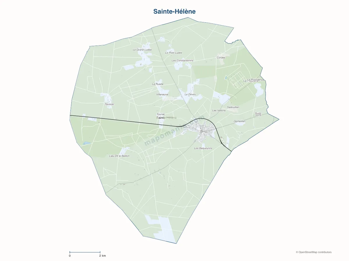 Carte de Sainte-Hélène à personnaliser