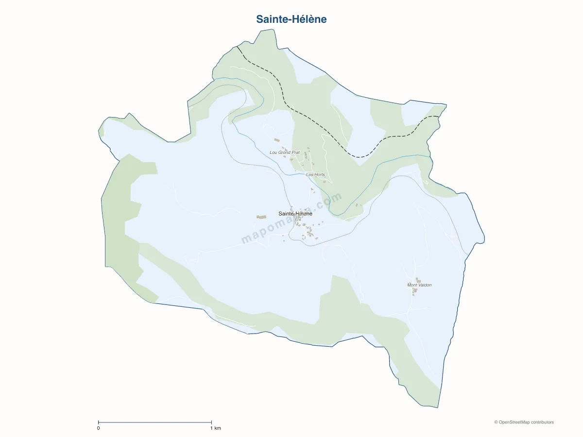 Carte de Sainte-Hélène à personnaliser