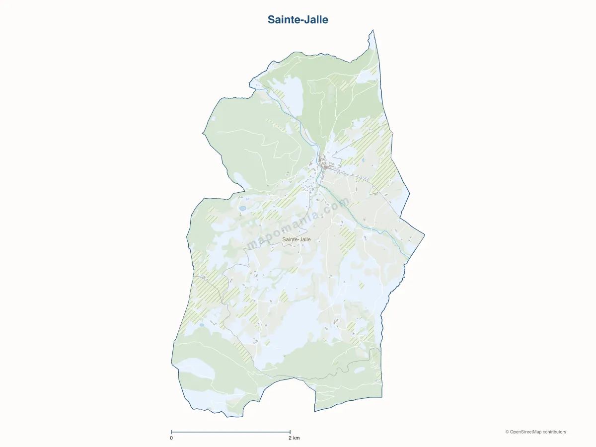 Carte de Sainte-Jalle à personnaliser