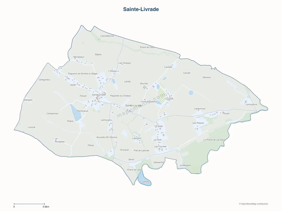 Carte de Sainte-Livrade à personnaliser