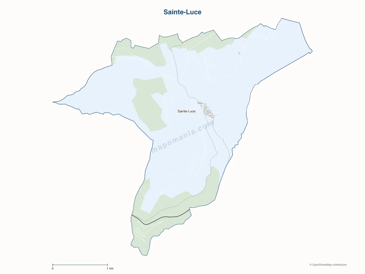 Carte de Sainte-Luce à personnaliser