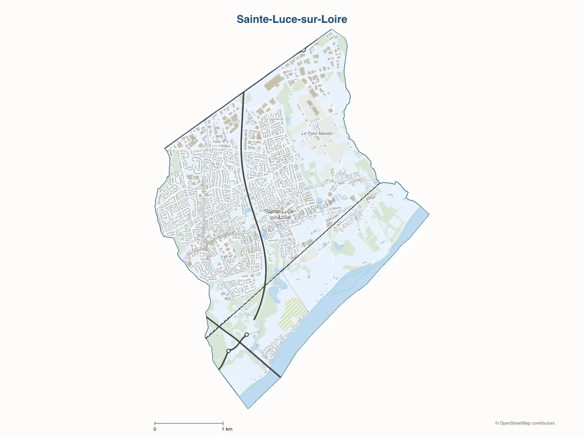 Carte de Sainte-Luce-sur-Loire à personnaliser