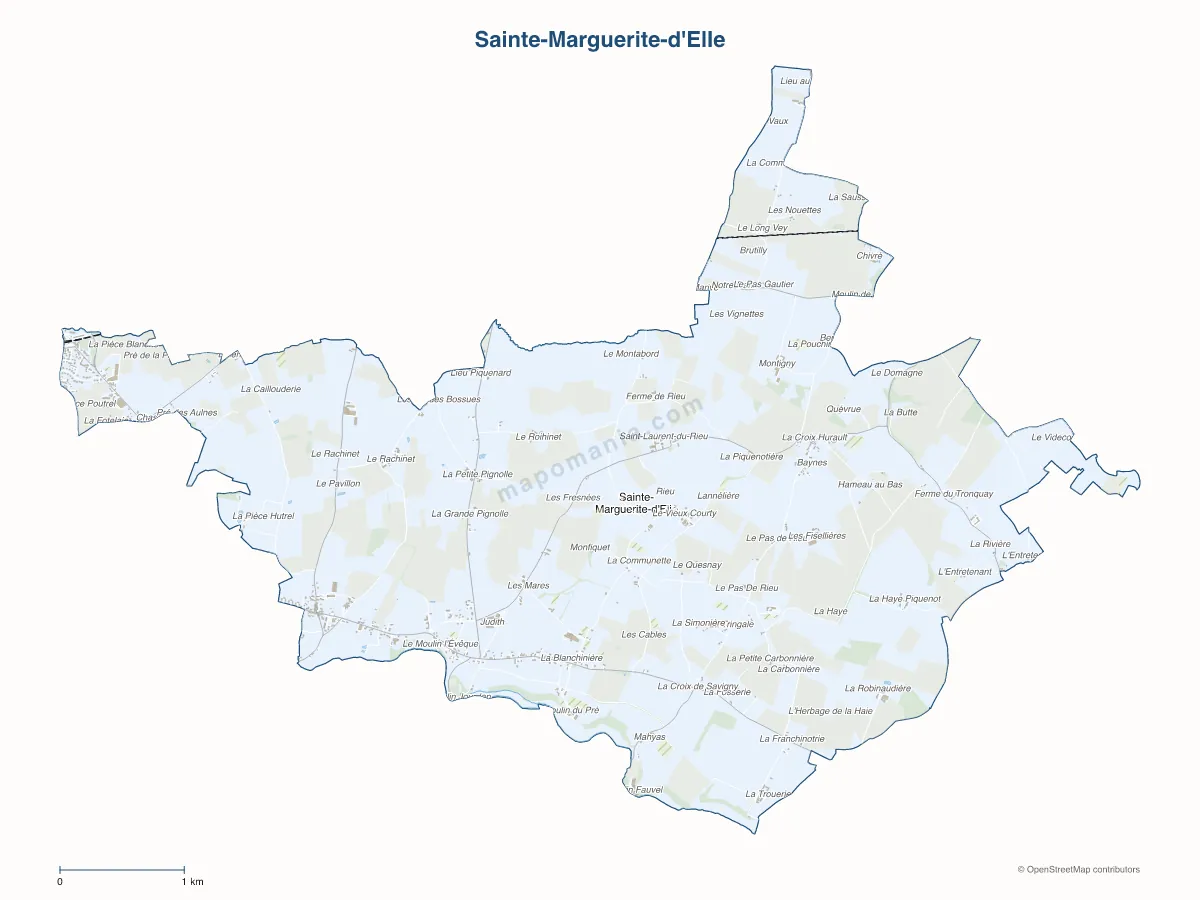 Carte de Sainte-Marguerite-d'Elle à personnaliser