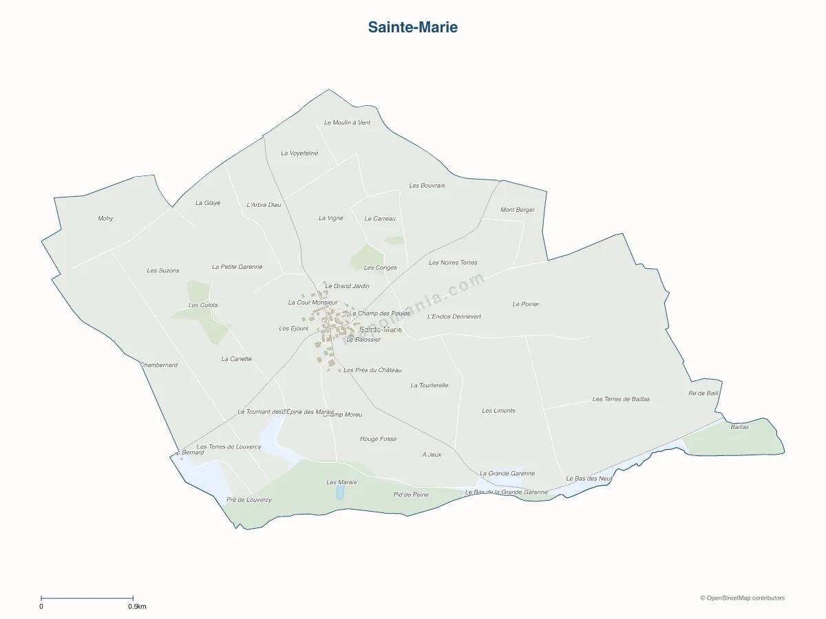 Carte de Sainte-Marie à personnaliser