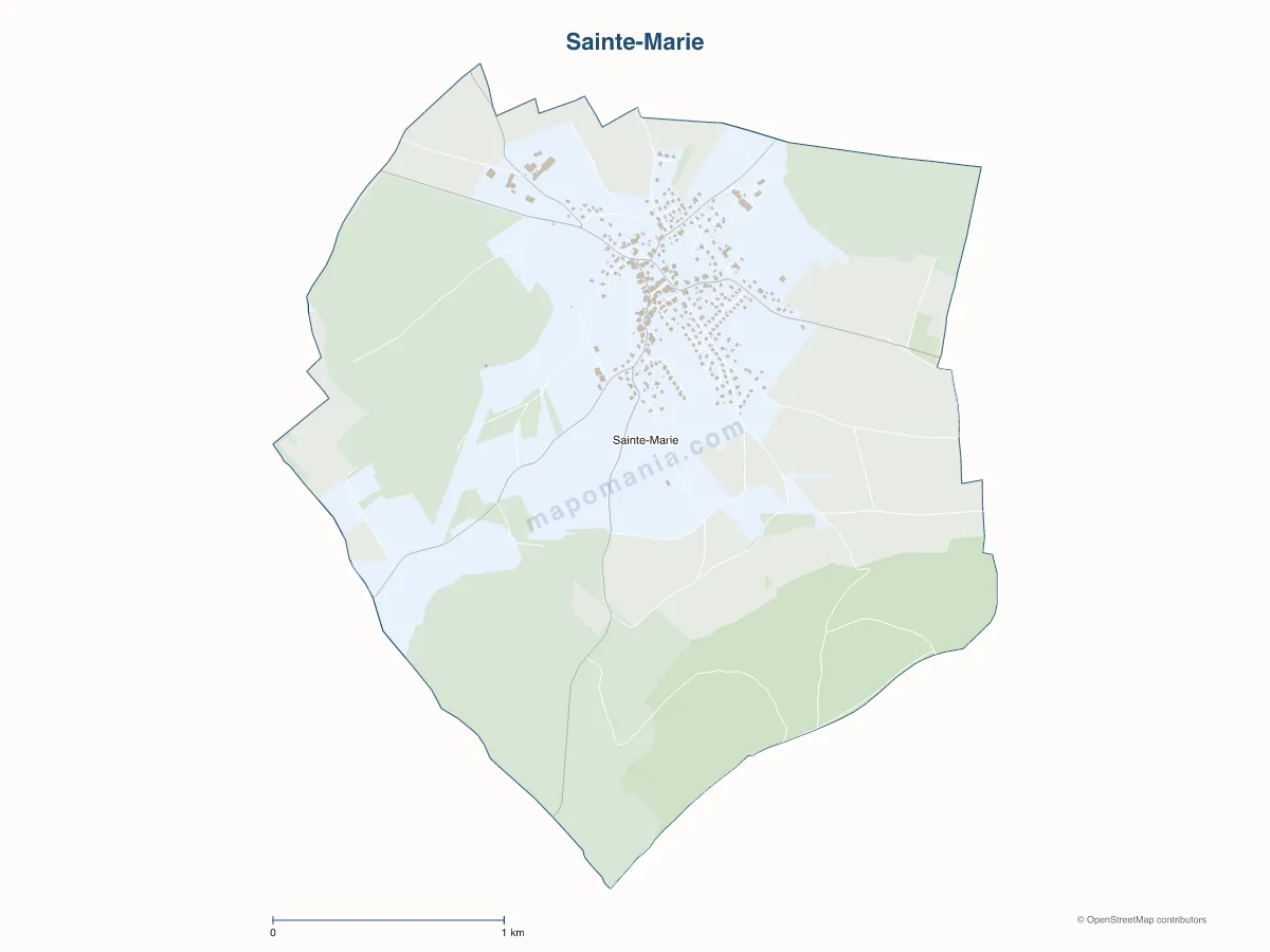 Carte de Sainte-Marie à personnaliser