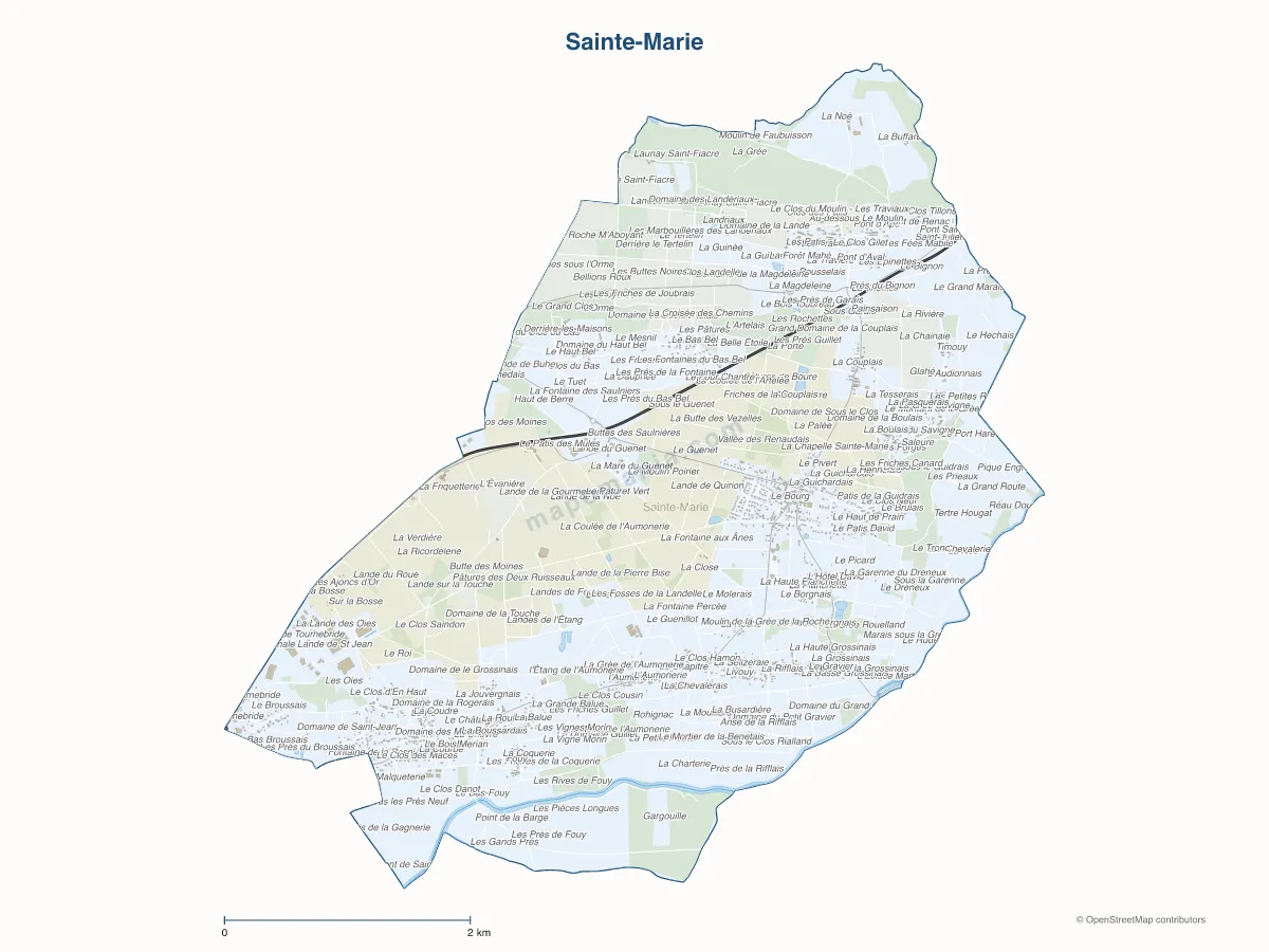 Carte de Sainte-Marie à personnaliser