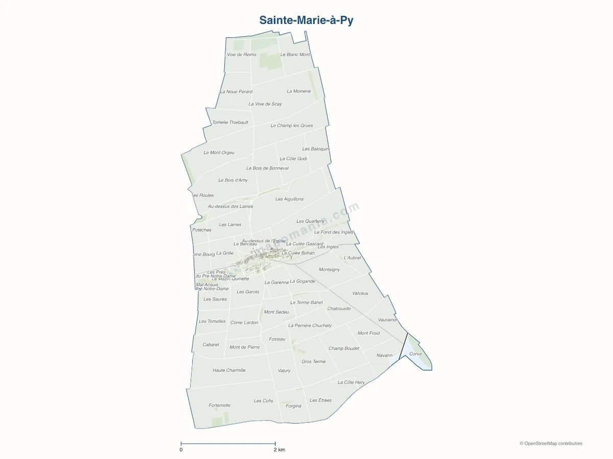 Carte de Sainte-Marie-à-Py à personnaliser