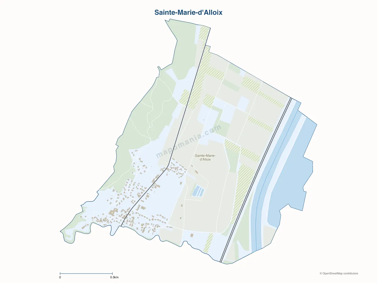 Carte de Sainte-Marie-d'Alloix à personnaliser