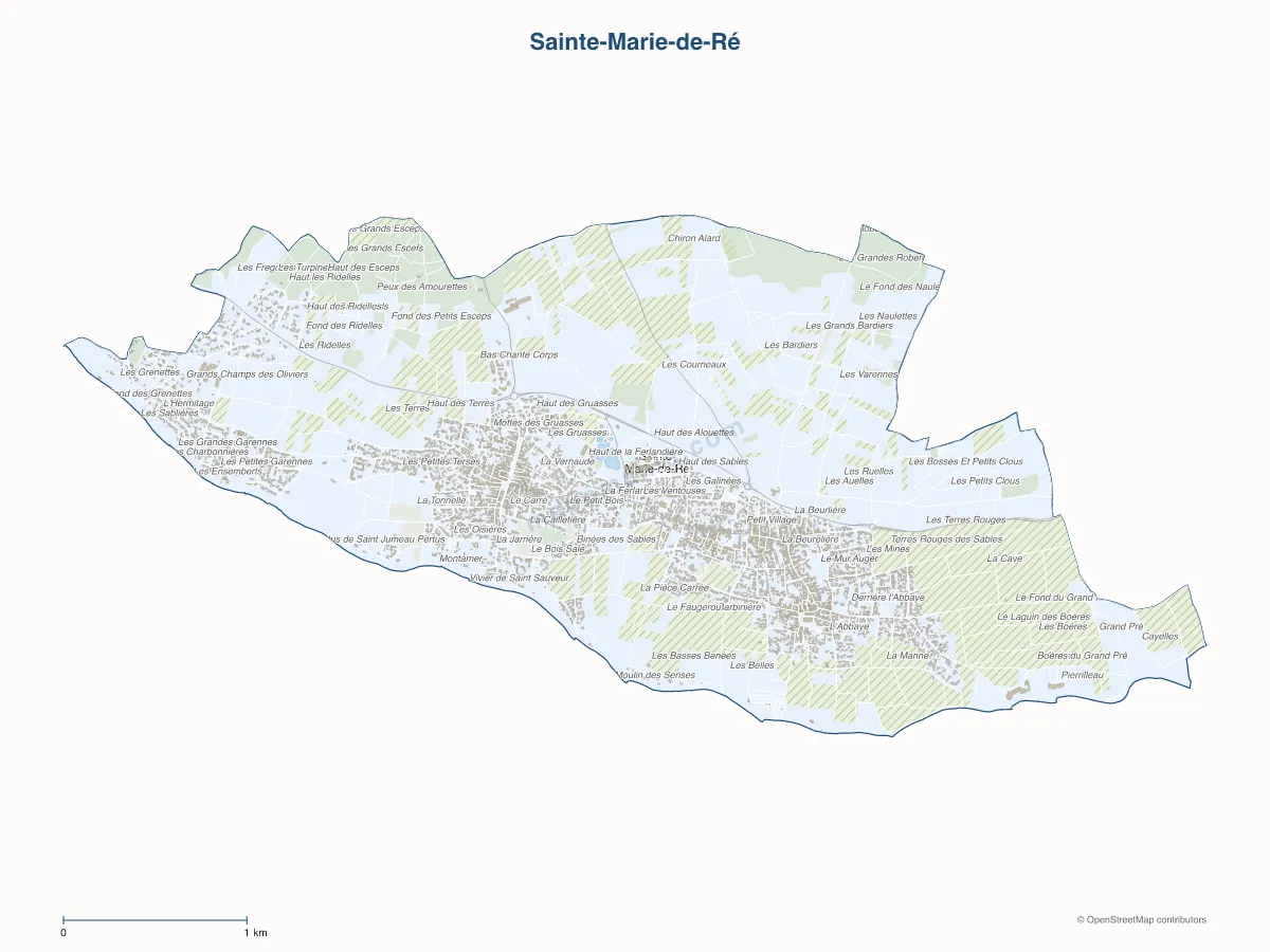 Carte de Sainte-Marie-de-Ré à personnaliser