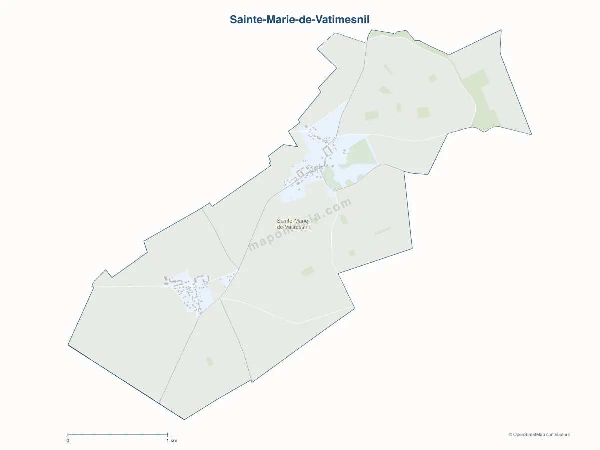 Carte de Sainte-Marie-de-Vatimesnil à personnaliser