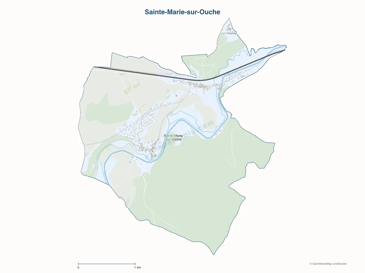 Carte de Sainte-Marie-sur-Ouche à personnaliser