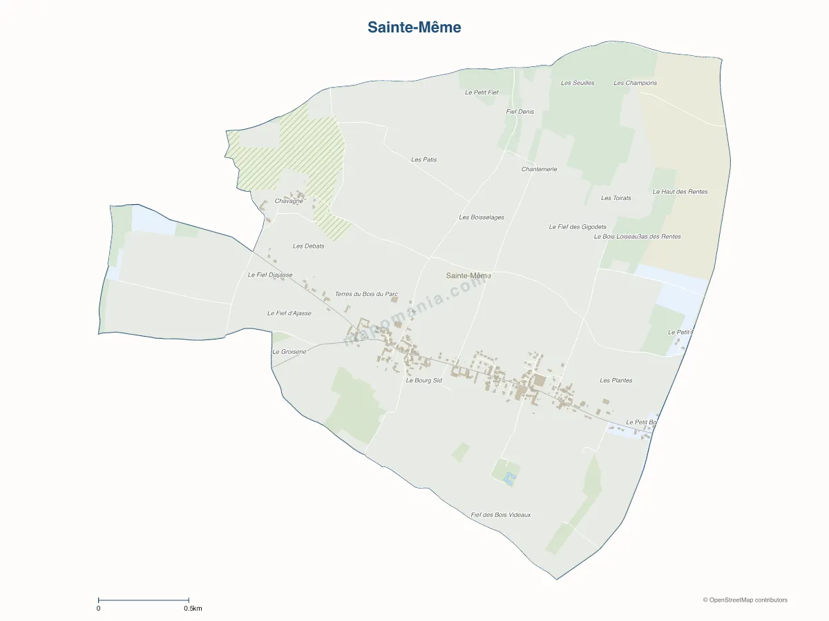 Carte de Sainte-Même à personnaliser