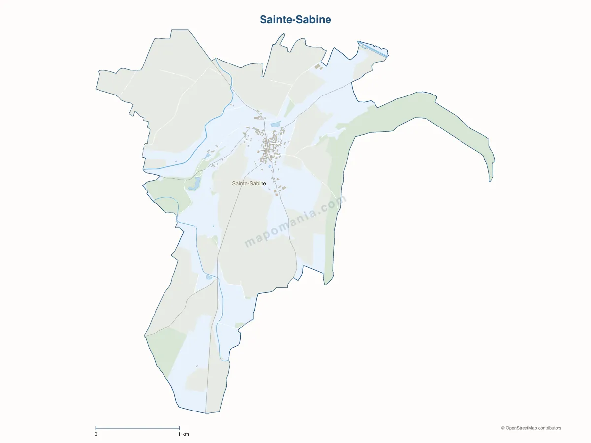 Carte de Sainte-Sabine à personnaliser