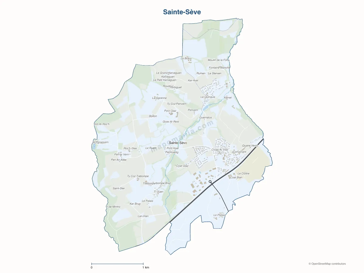 Carte de Sainte-Sève à personnaliser