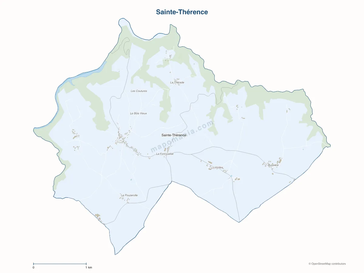 Carte de Sainte-Thérence à personnaliser