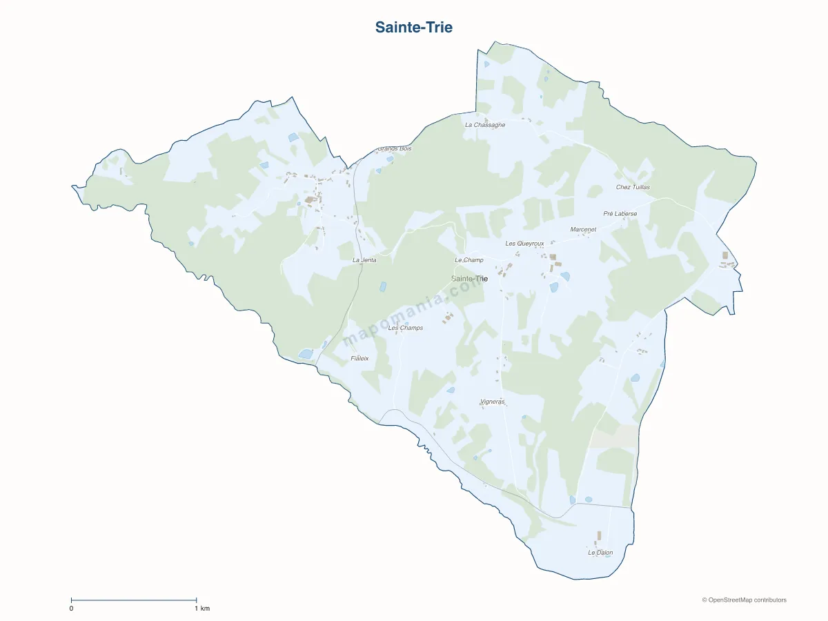 Carte de Sainte-Trie à personnaliser