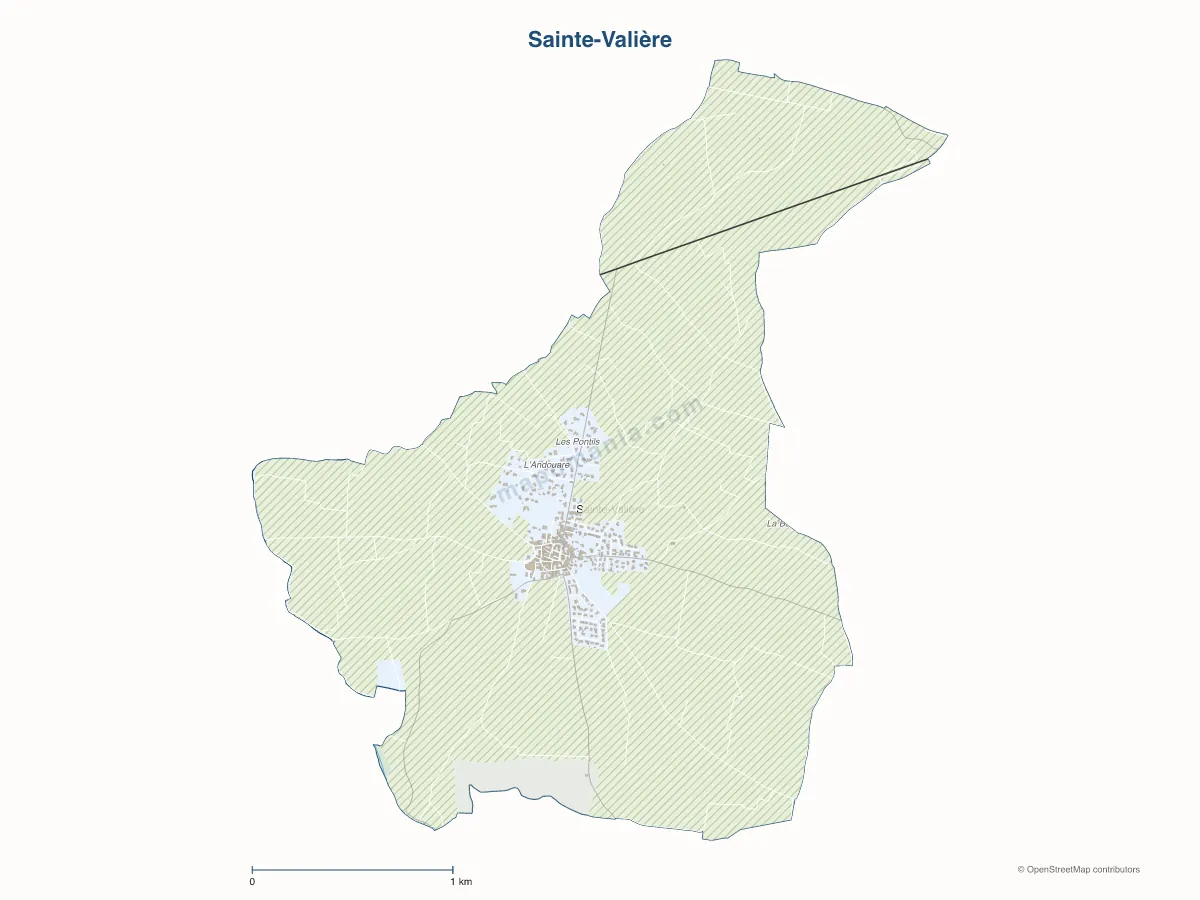 Carte de Sainte-Valière à personnaliser