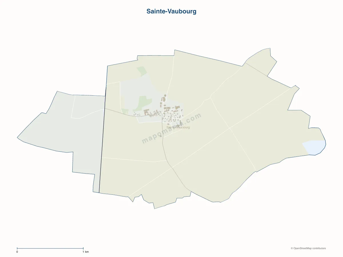 Carte de Sainte-Vaubourg à personnaliser