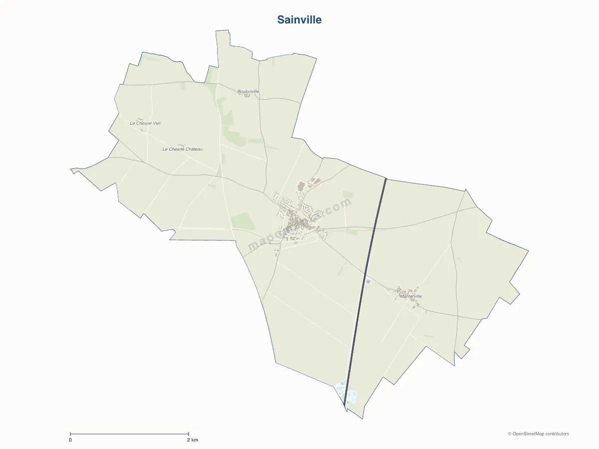 Carte de Sainville à personnaliser