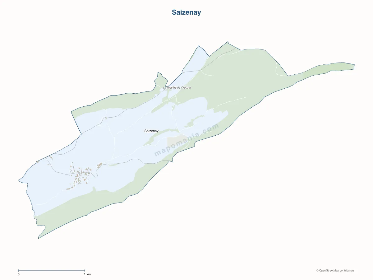 Carte de Saizenay à personnaliser