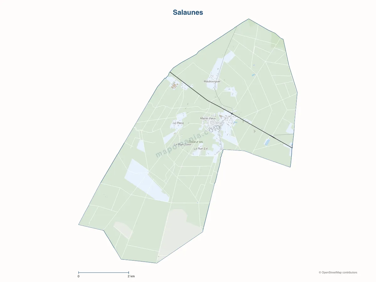 Carte de Salaunes à personnaliser