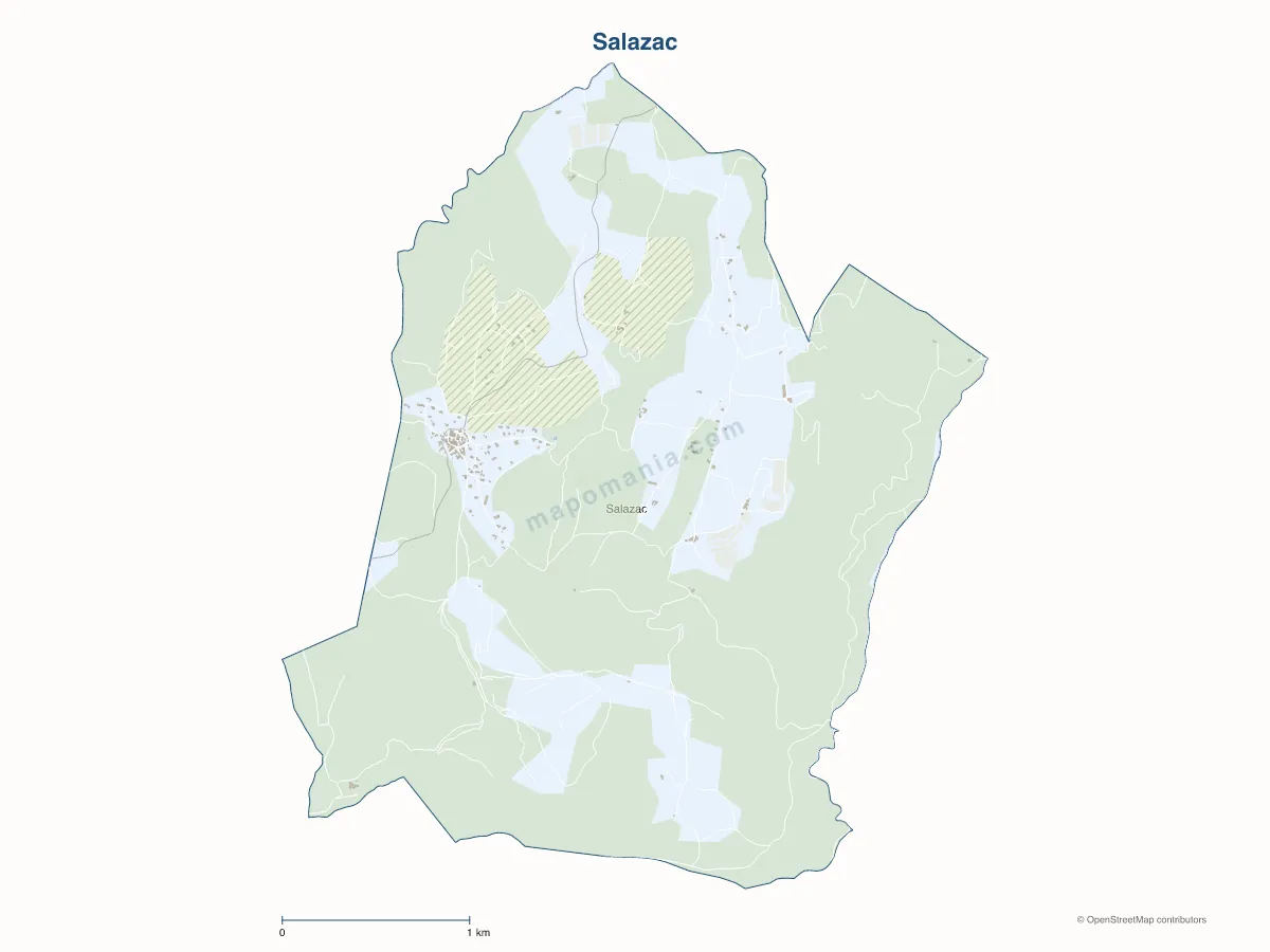 Carte de Salazac à personnaliser