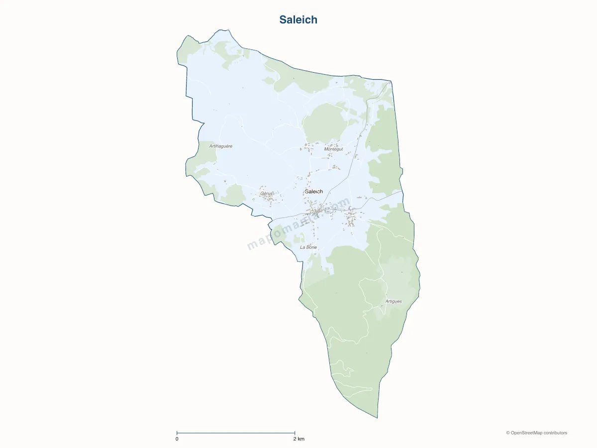 Carte de Saleich à personnaliser