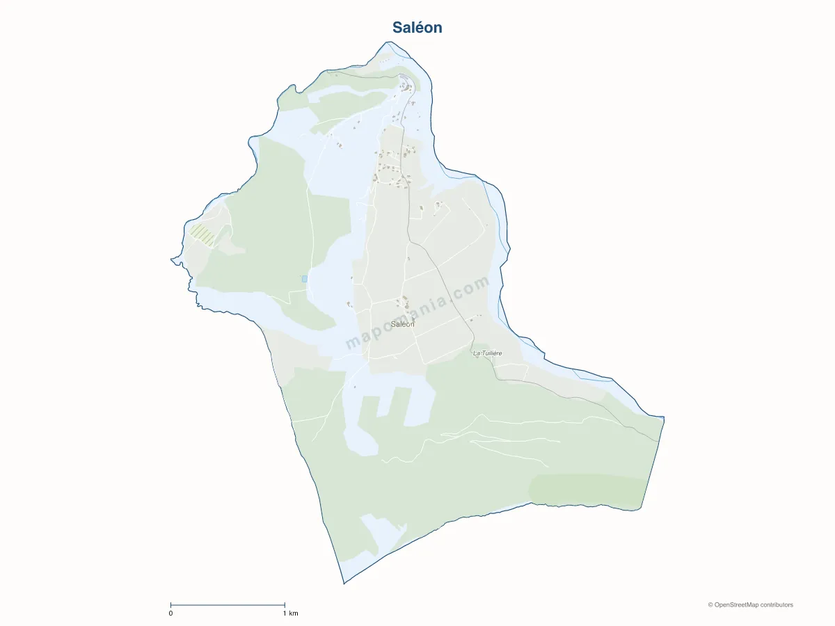 Carte de Saléon à personnaliser