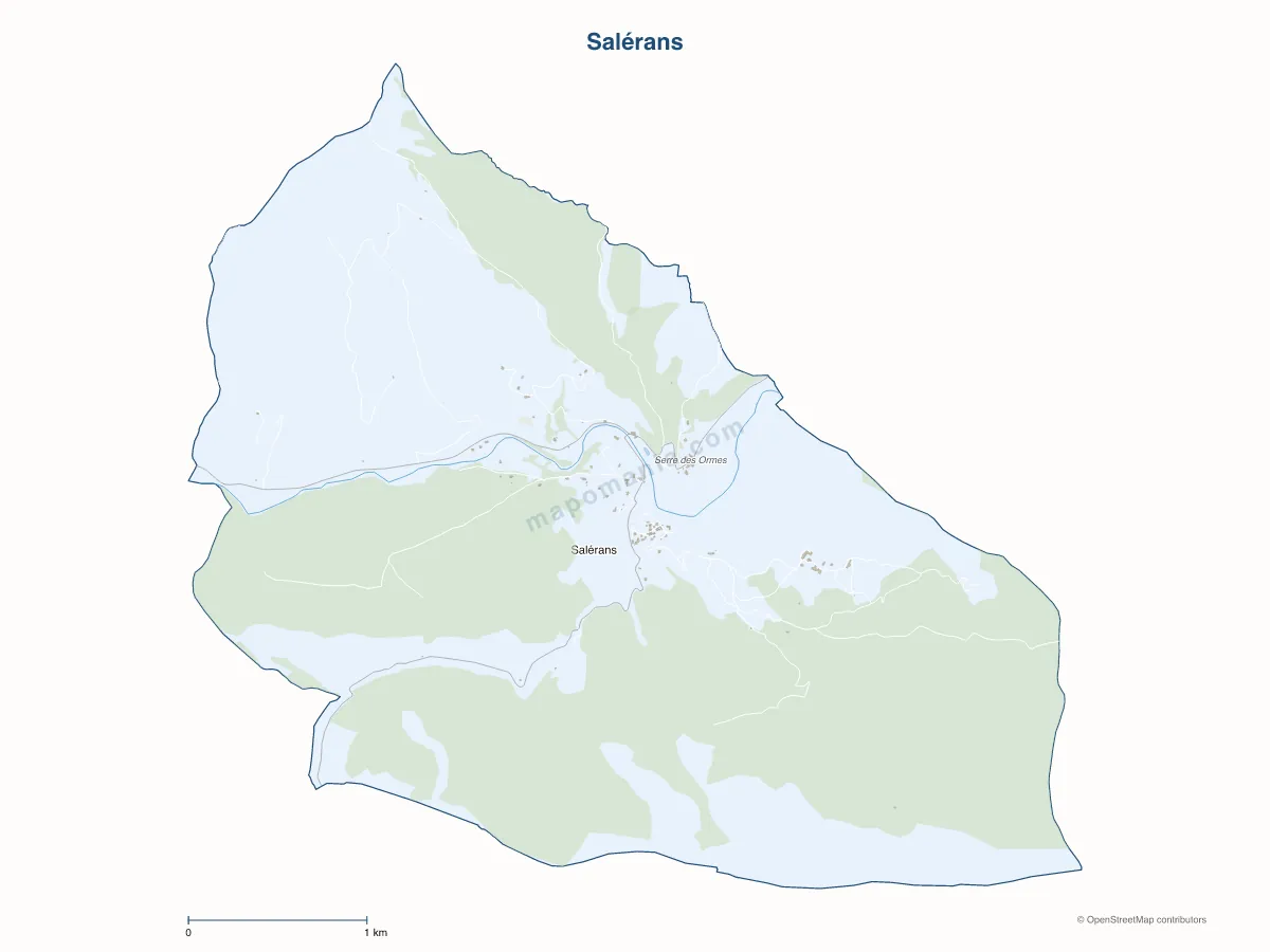 Carte de Salérans à personnaliser