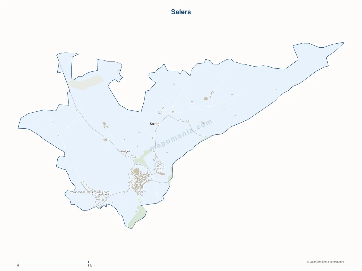 Carte de Salers à personnaliser